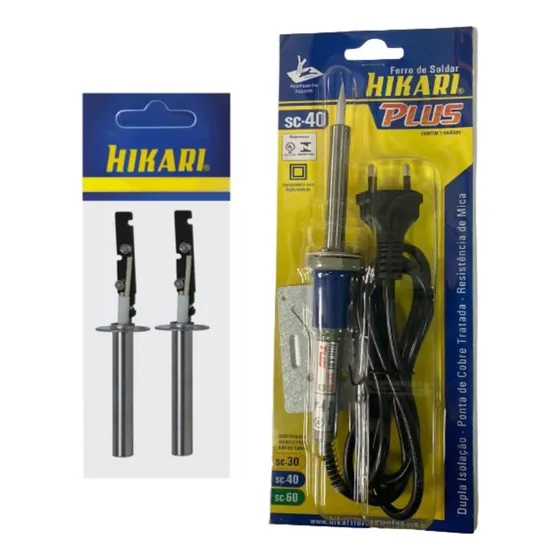 Ferro Solda Hikari Sc-40 Plus + 2 Resistências 127v Ou 220v