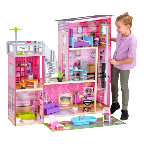 Casa Grande De Muñecas Original Kidkraft Y Accesorios