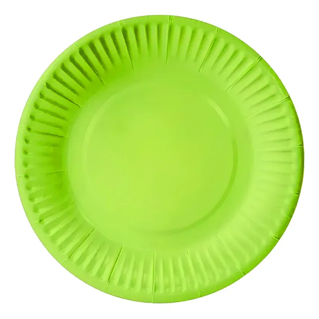 Plato Carton Verde Manzana X8u Gm