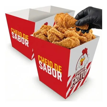 Embalagem Para Frango Frito Caixa Tamanho P 100un Color