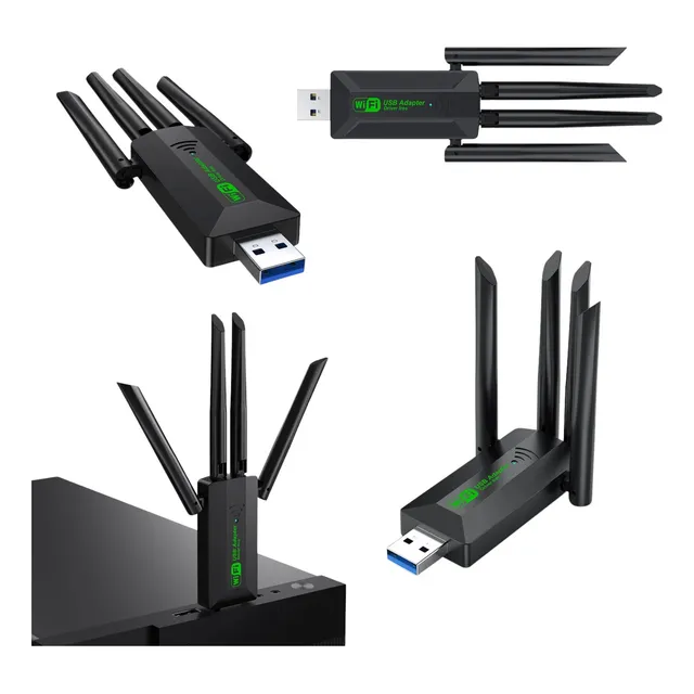 Tarjeta Wifi Usb Externa Pc 5g Adaptador Dual Band 4 Antenas