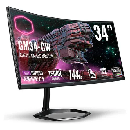 Monitor Curvo Cooler Master 34 Uwqhd Gm34-cw 1ms 144hz