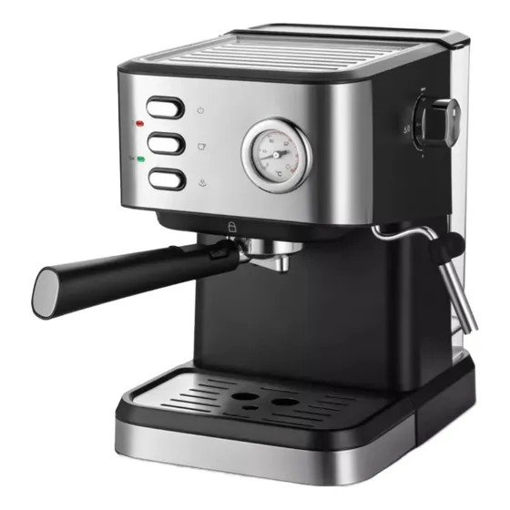 Cafetera Expresso De 1050w Y 20 Bar Y Control De Temperatura Plateado