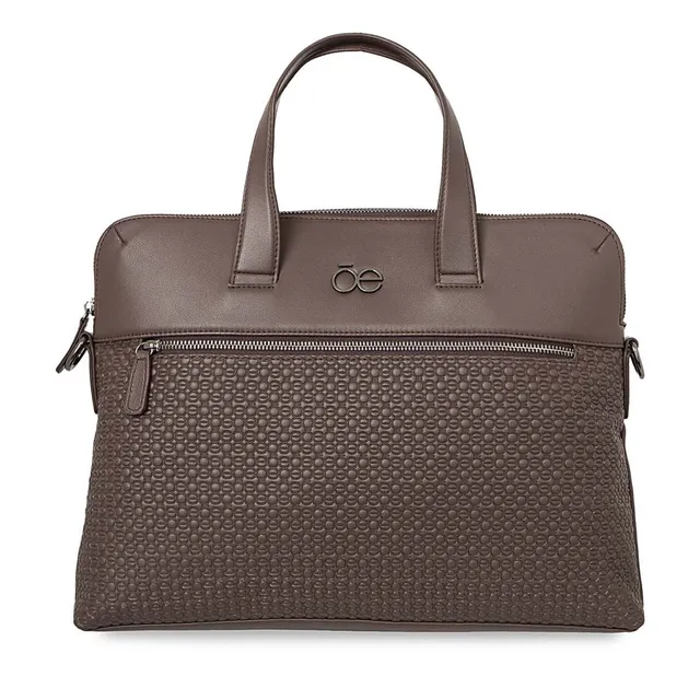 Bolsa Porta Laptop Para Hombre Cloe Uomo 15 PLG De Piel Color Marrón