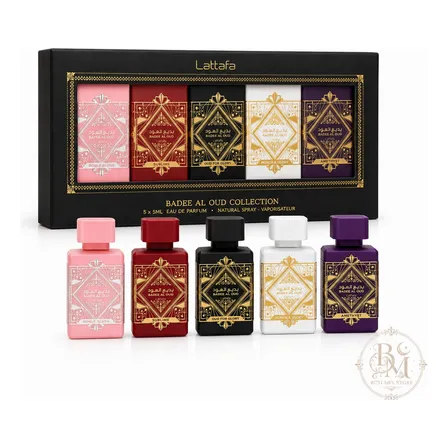 Kit Perfume Árabe Lattafa Badee Al Oud Collection 5x5ml Edp Original Unissex
