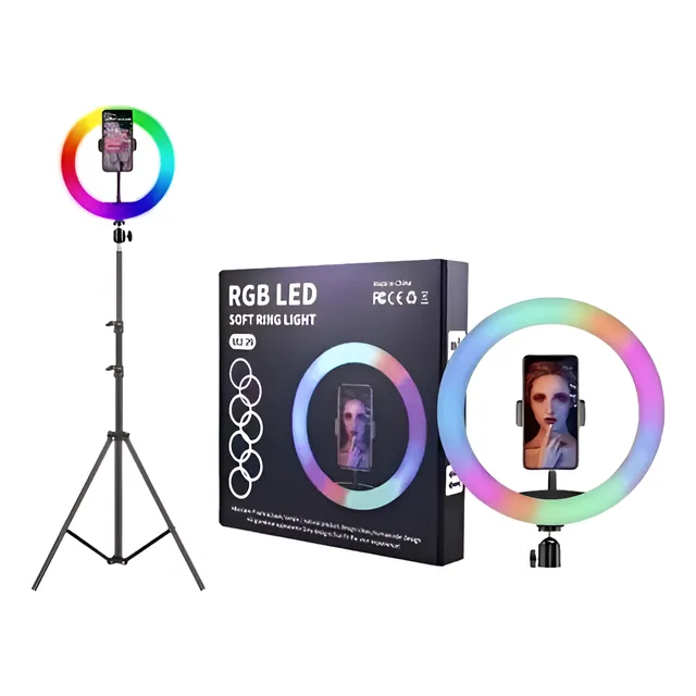 Aro De Luz De Colores Rgb Fotografico 12 Pulgadas Con Tripod