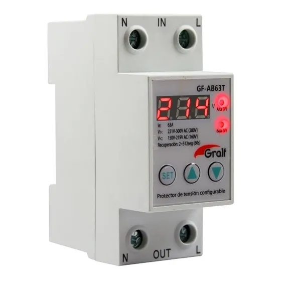 Protector Tensión Monofasico Configurable 63a Gf-ab63t