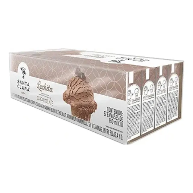 Leche Santa Clara Deslactosada Saborizada 27 Pzas 180 Ml C/u
