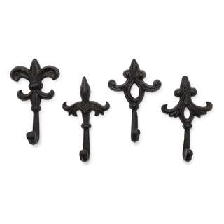 Ganchos De Hierro Fundido Para Pared, Estilo Rústico, 4 Unid Ganchos De Hierro Fundido Para Pared, Estilo Rústico, 4 Unid