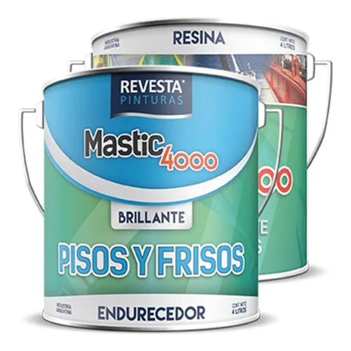 Mastic 4000 Revesta Pintura Epoxi Autoimprimante Náutica 8lt Color Brillante Gris Claro