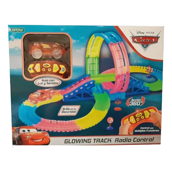 Pista Luminosa Ditoys Glowing Track Cars Con Radio Control Color Multicolor