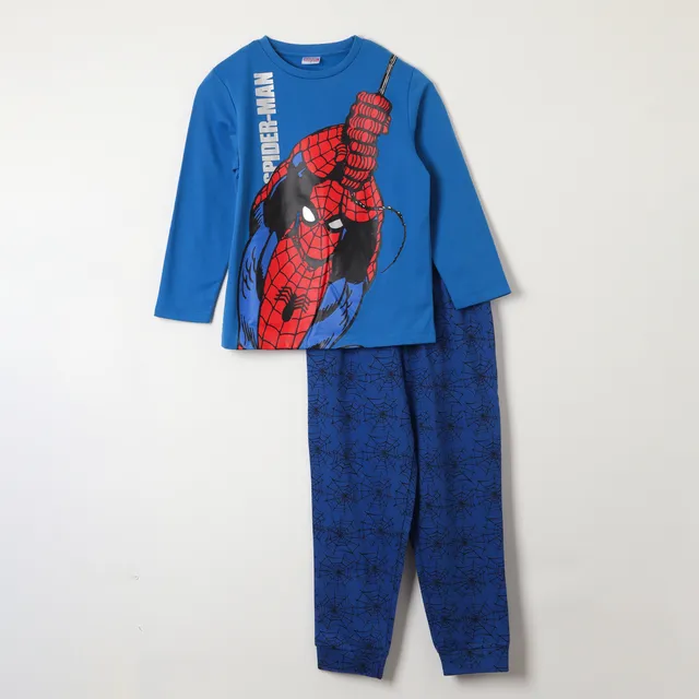 Pijama Polar Niño Spiderman Holding  Azul Marvel