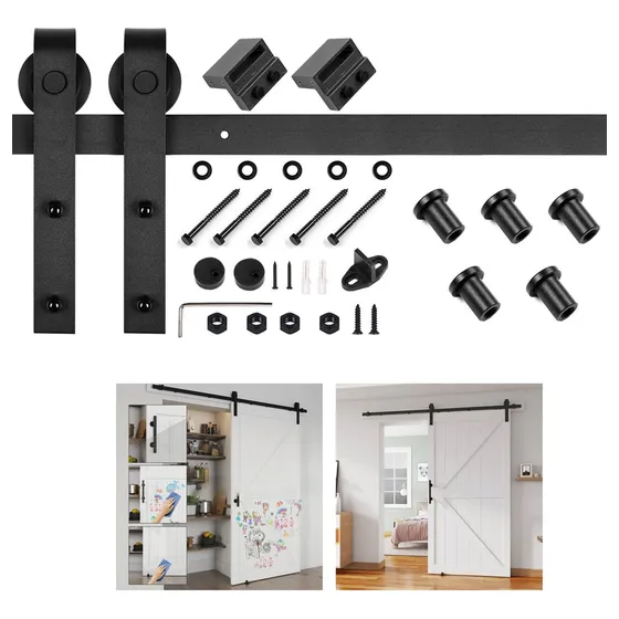 Kit Riel Corredera Granero 4mt Para Colgar 1 Puerta
