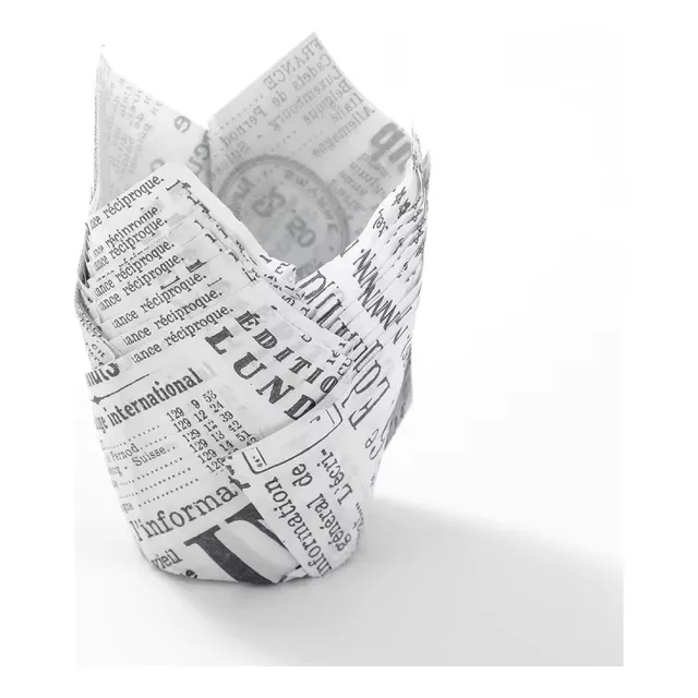 Vasos Blancos De Papel Para Tartas De Periódico, Resistentes