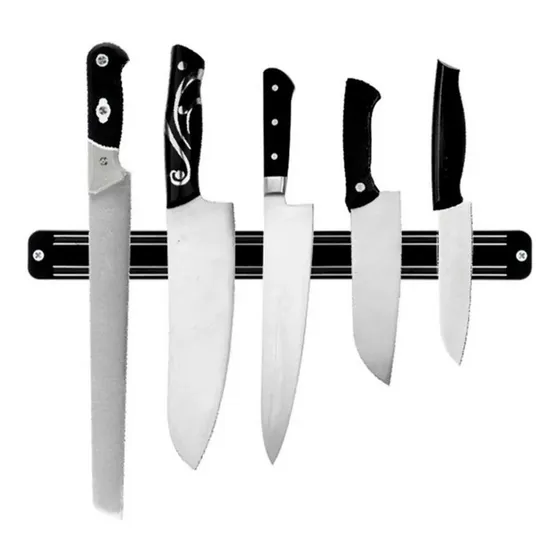 Barra Imantada Porta Cuchillos Soporte Imán 33 Cm + Tacos Fi