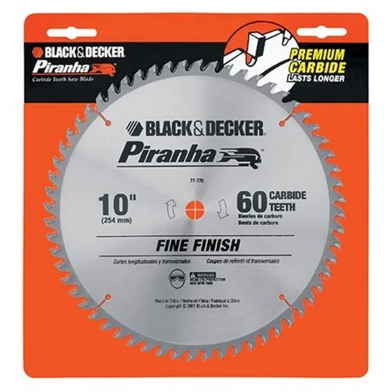 Disco Piranha /dcur 10 60 Dientes Black + Decker 5/8 
