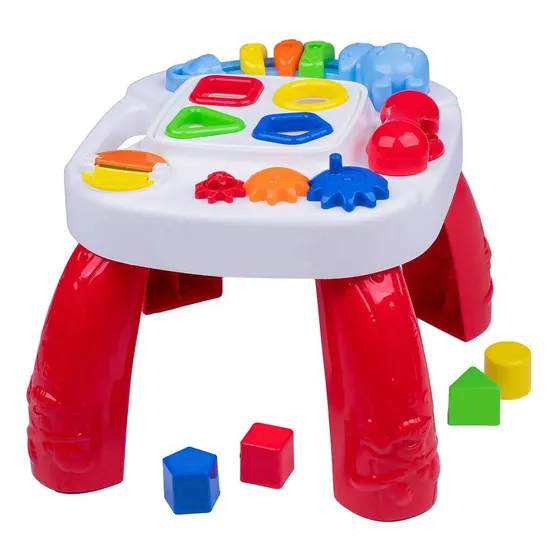 Mesa Infantil Didática Divertida Play Time Vermelha Cotiplás