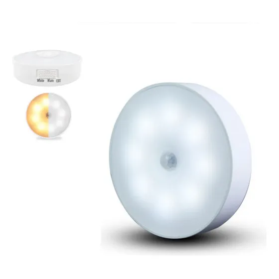 Luz Nocturna Inalámbrica Inteligente Sensor Movimiento Usb