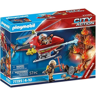 Playmobil Helicóptero Bomberos Camión Patrulla Coche 71195 Playmobil Helicóptero Bomberos Camión Patrulla Coche 71195