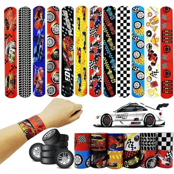 Pack 12 Pulseras Cumpleaños Hot Wheel Niños