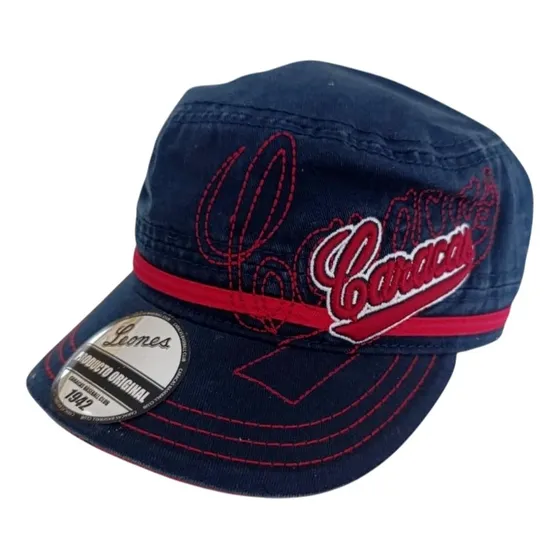 Gorro Azul Arqueada, De Broche, Leones Del Caracas