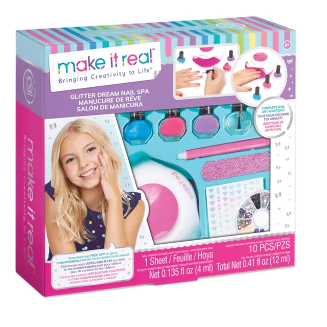Juego Spa De Uñas Con Purpurina De Ensueño Make It Real