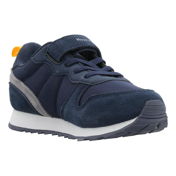 Zapatilla Cuero Janet-k Vl Niño Azul Hush Puppies