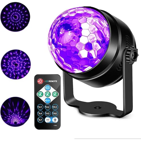 Bola Luces Ultravioleta Uv Led Audioritmico  Discoteca-casa