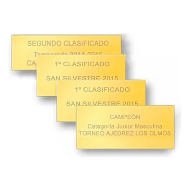 Placa Trofeo Máximo 10x5cm Cualquier Deporte Personalizada