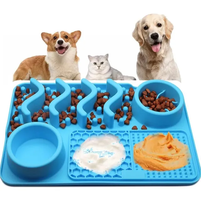 Plato Silicona Alimentacion Lenta Perro Gato Ansiedad