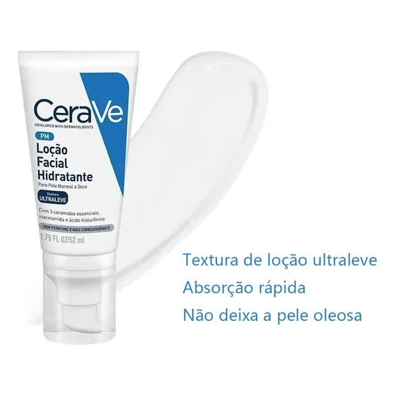 Loção Facial Hidratante Ultraleve Sem Perfume 52ml Cerave