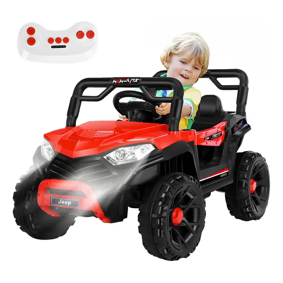 Coche Electrico Montable Carrito Con Control Remoto Buggy Color Rojo