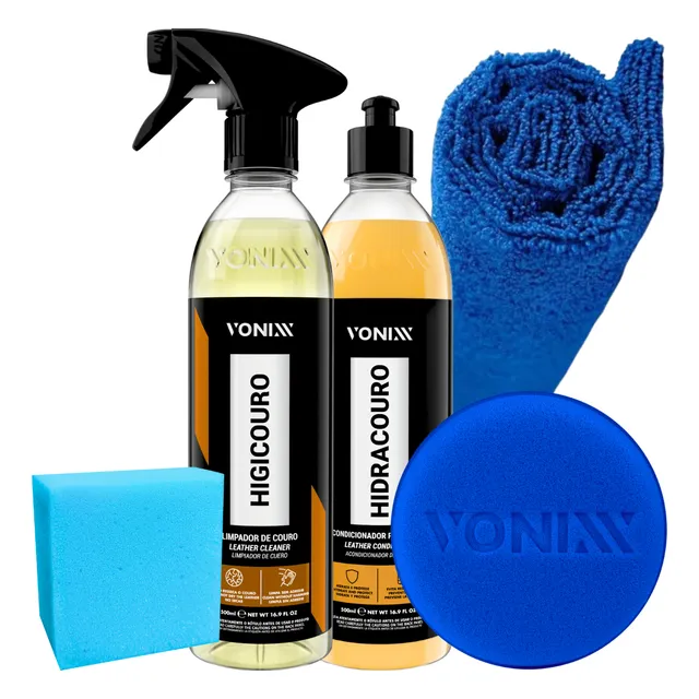 Kit Limpeza E Hidratação De Couro Vonixx - Limpa E Hidrata