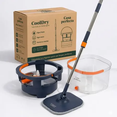 Mopa Trapeador Con Separador Agua Limpia Y Sucia Cool Dry Transparente