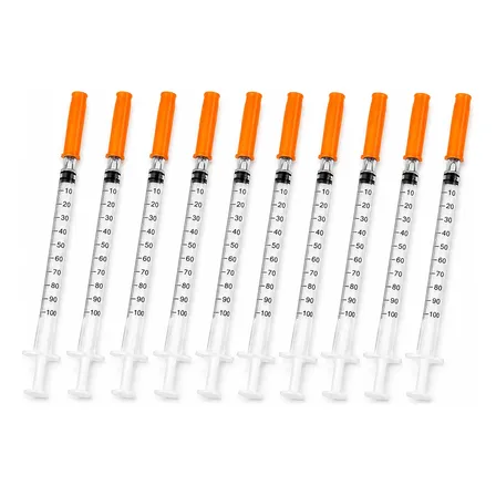 Seringa Insulina 1ml Agulha Fixa 8x0,30 Venper - Pct C/ 10un 1 Ml