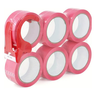 Cinta Adhesiva Empaque Rosa, 48mm X 45m, Pack De 6 Color Rosa Cinta Adhesiva Empaque Rosa, 48mm X 45m, Pack De 6 Color Rosa