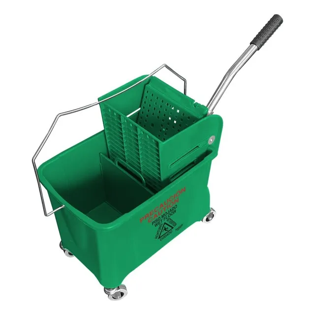 Cubeta Con Exprimidor 20l Color Verde