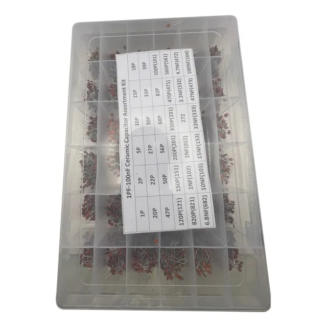Kit De 3600 Capacitores Ceramicos 50v 1pf - 100nf 36 Valores