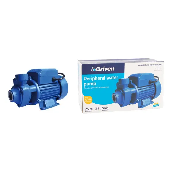 Bomba De Agua Periferica 1/2hp / 375w / 110v / Griven