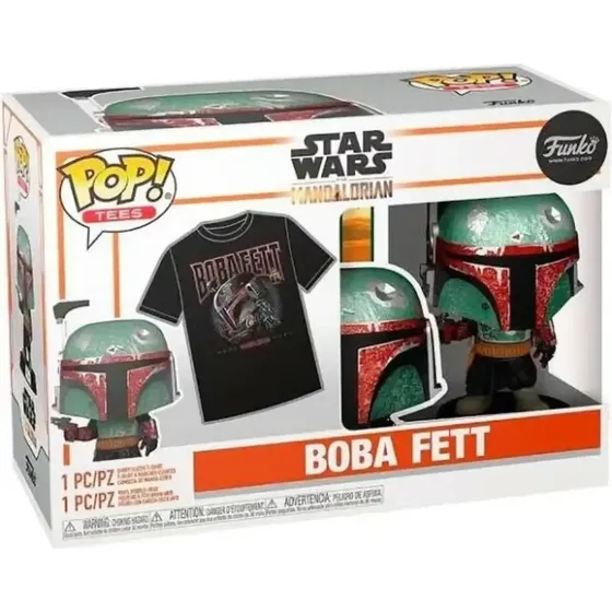 Funko Pop! Camiseta Star Wars Metálica Boba Fett Madalorian