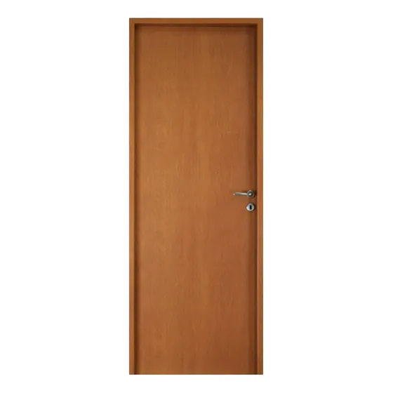 Puerta placa Oblak Practika Curupí marco de madera mano de apertura izquierda ancho 70cm color marrón