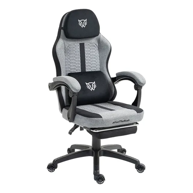Silla Gamer Balam Rush Br-940757 Soporta 150 Kg Gris Material Del Tapizado Tela Pvc Algodon Nylon