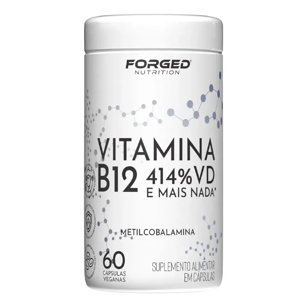 Vitamina B12 Metilcobalamina 414% 60 Cápsulas - Forged Nutrition Sabor Sem Sabor