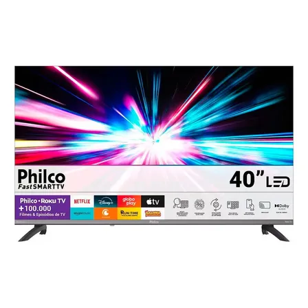 Smart Tv 40 Full Hd P40cra Roku Tv Hdr10 Dolby Audio Philco