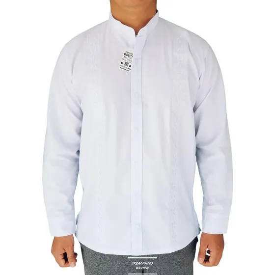 Camisa Guayabera Manga Larga Cuello Neru Xxl