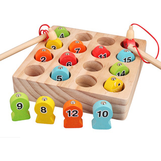 Juguetes Magnéticos De Pesca Para Niños, De Madera Maciza, C Juguetes Magnéticos De Pesca Para Niños, De Madera Maciza, C