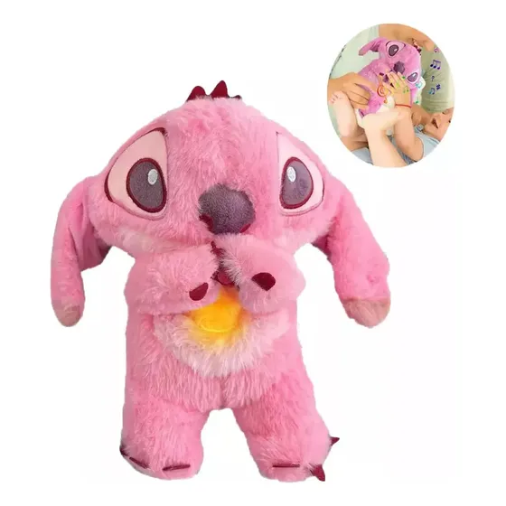 Peluche Stitch Muñeco De Apego, Respira, Luces Y Música