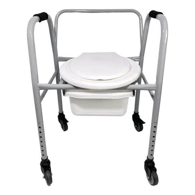 Silla Higienica Baño Portatil Ortopedico Rueda Freno Bandeja