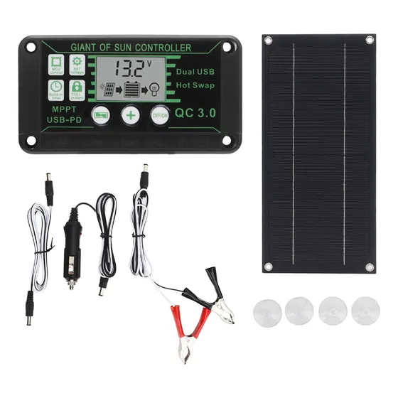 Kit De Painel Solar De 600w Com Controlador De Carga De 100a