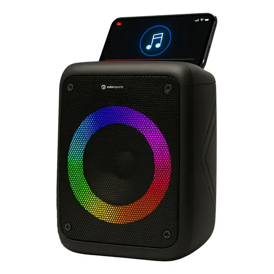 Caixa Caixinha De Som Bluetooth Portatil Radio Fm Potente Cor Preto Eduimports